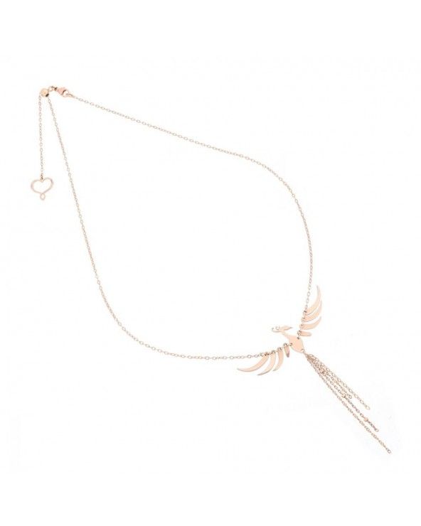 Choker with small phoenix and chains