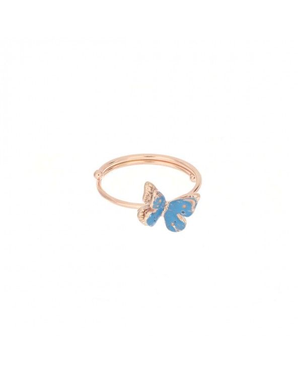 Ring with blue butterfly