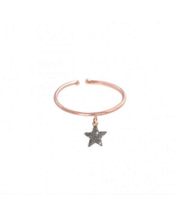 Ring in rose gold with pendant star