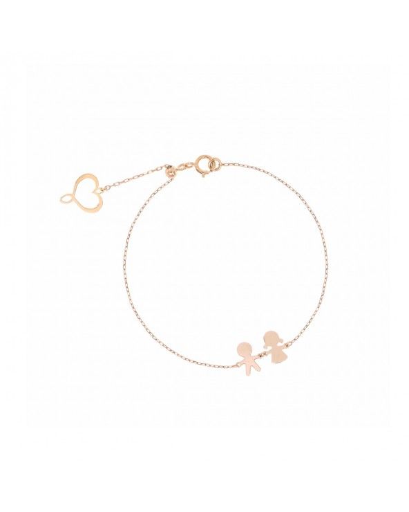 Bracelet with boy and girl charms
