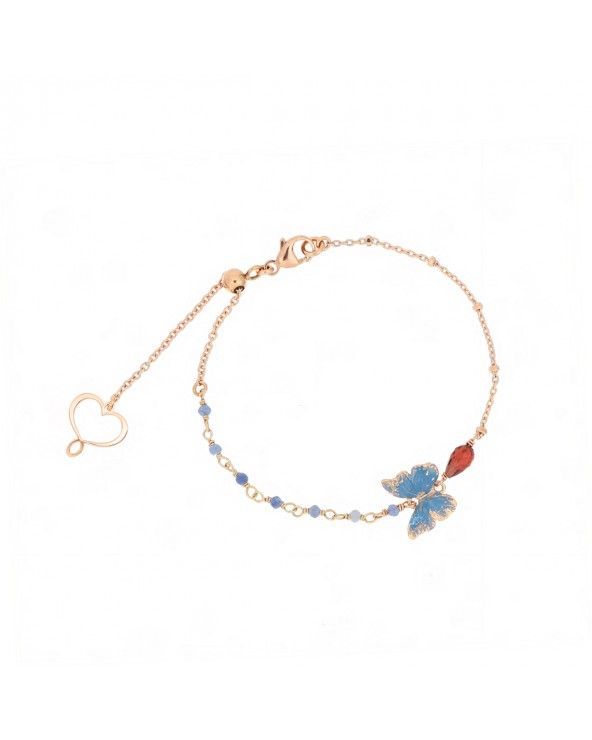 Blue bracelet with butterfly