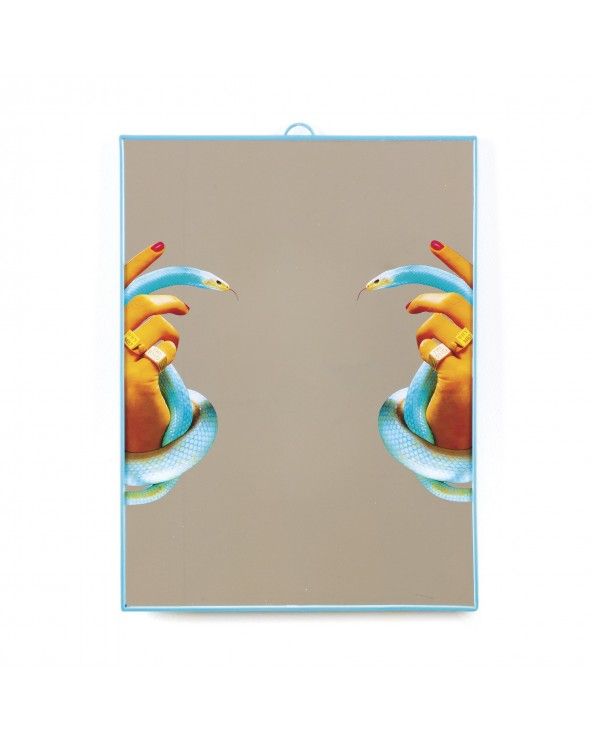 Large mirror Toiletpaper hands with snakes