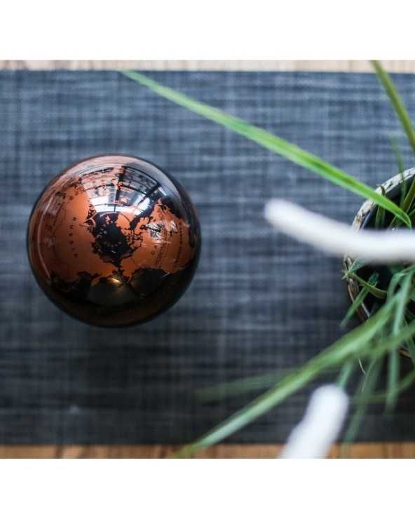 Mova globe 4.5 in - copper and black map with acrylic base