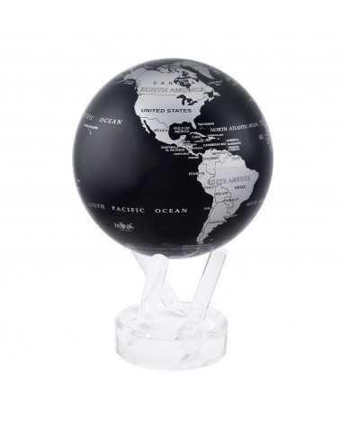 MOVA GLOBE Mova globo 4,5" mappa silver e nero c/base acrilico