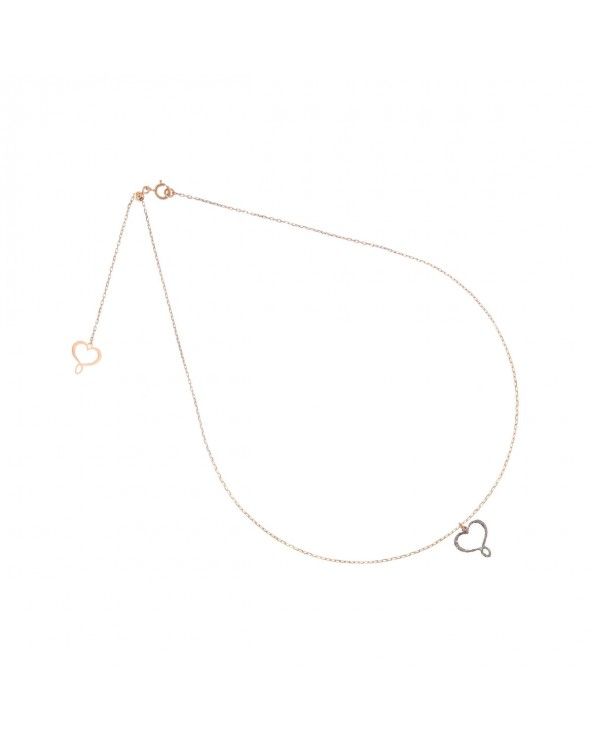 Aurum necklace made with rose gold with maman et sophie symbol