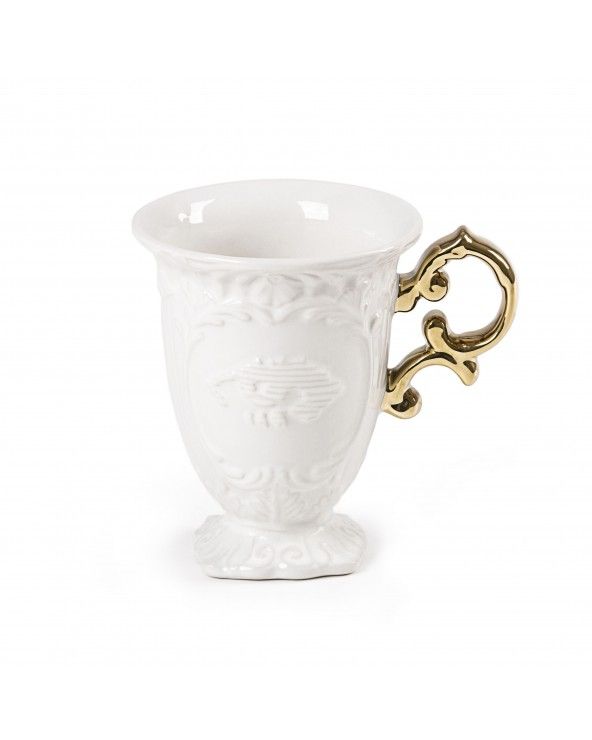 I-wares mug with golden handle