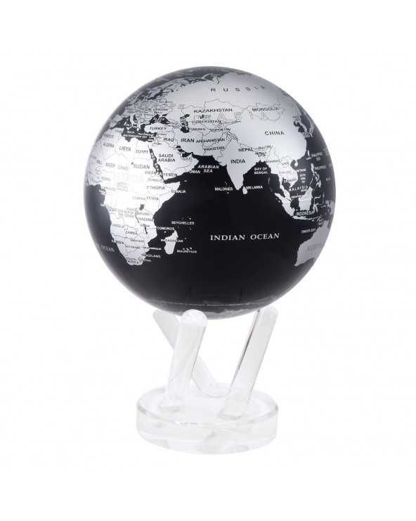 Mova globe 6 in - metal and blue map with acrylic base