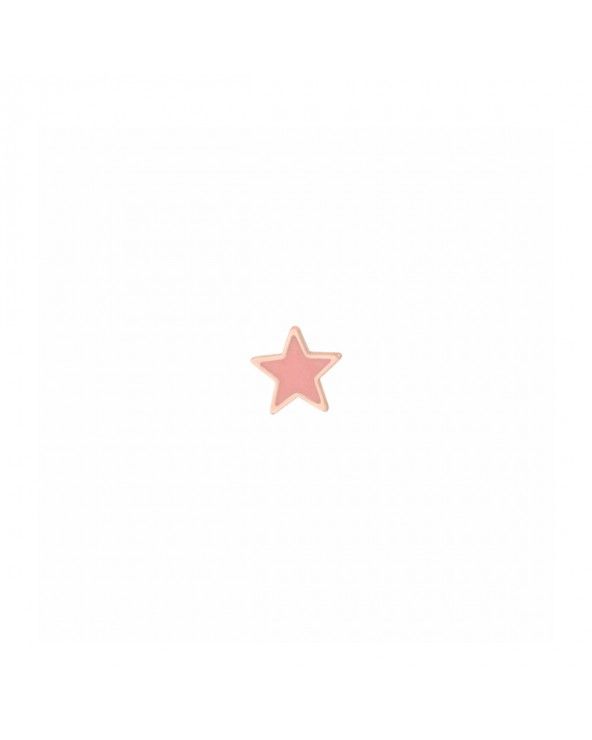 Single stud earring with enameled star