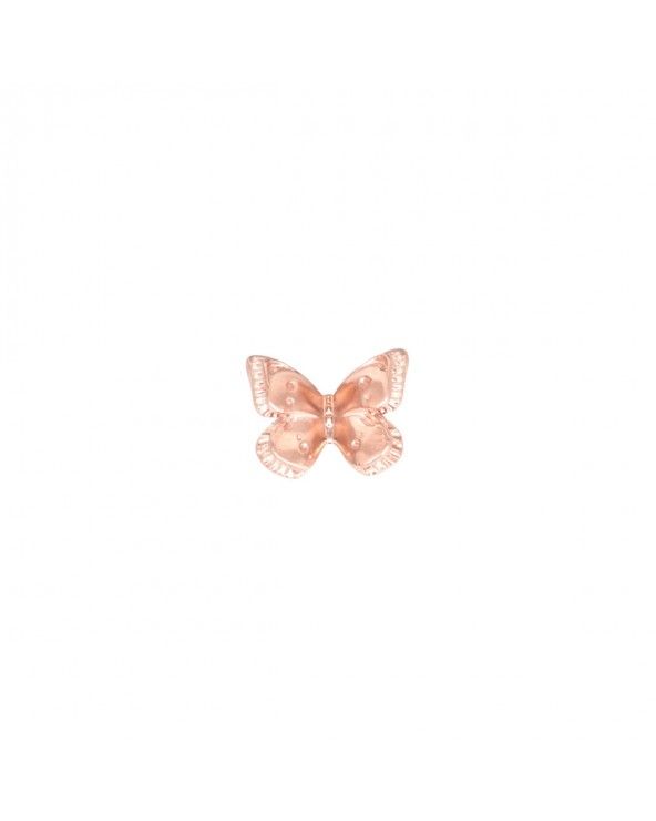 Single stud earring with butterfly