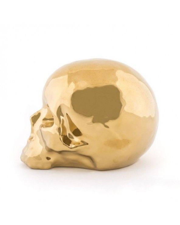 Seletti "my skull" gold memorabilia