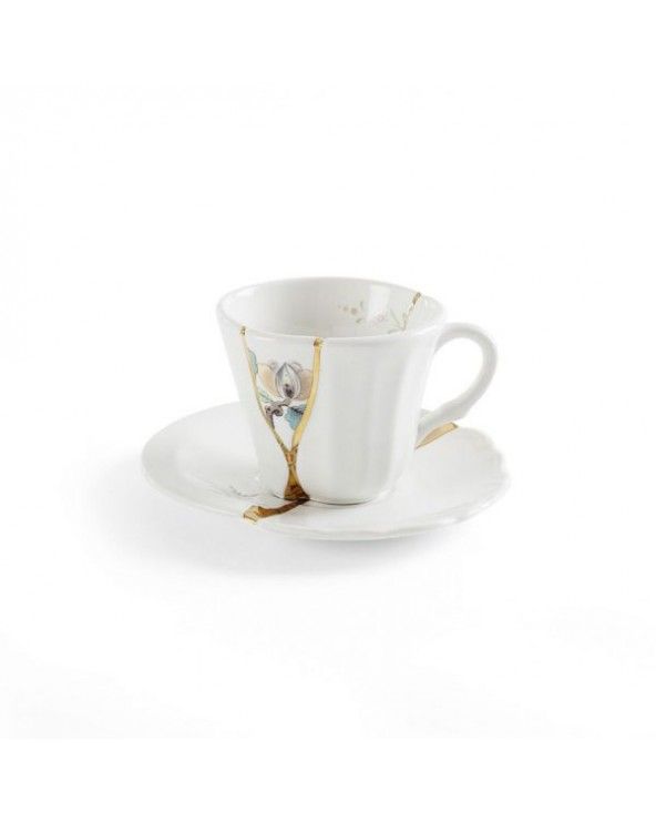 Coffee cup with saucer kintsugi-n'3