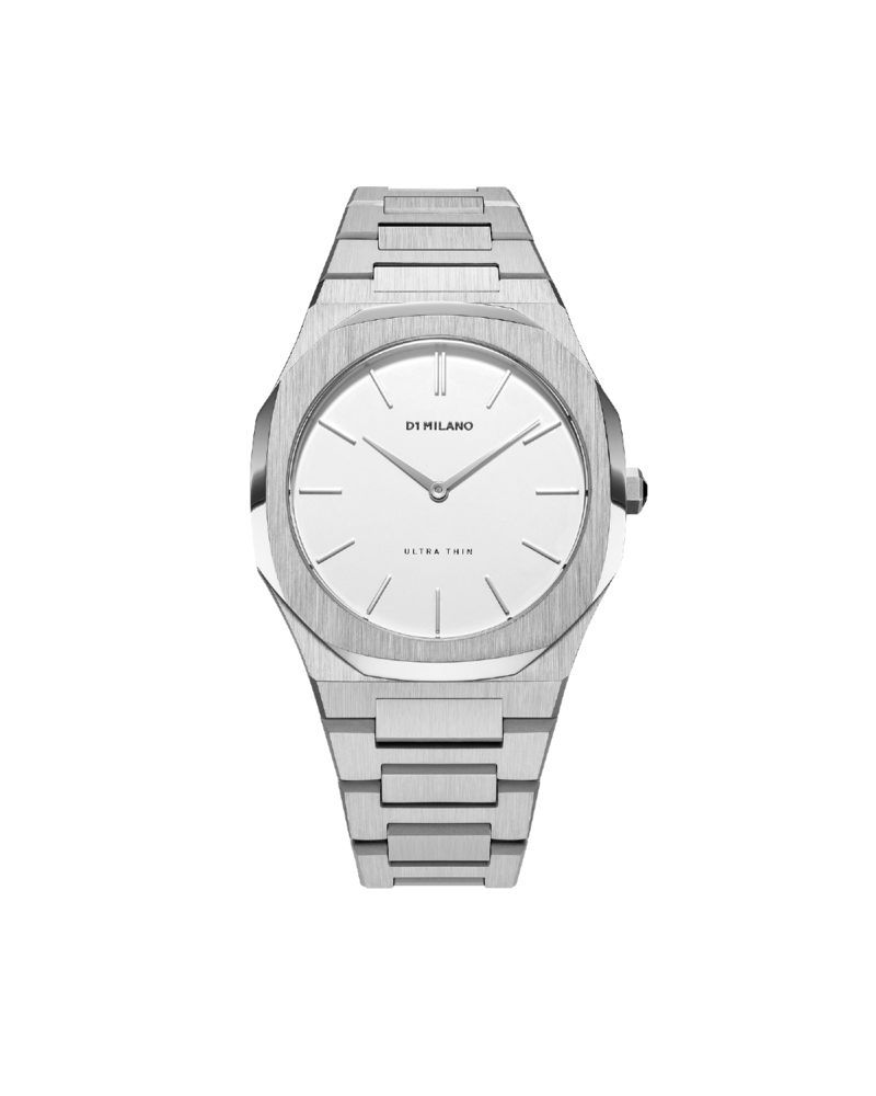 Ultra thin watch 38 mm silver