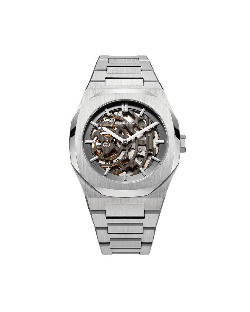 Skeleton watch 41,5 mm silver