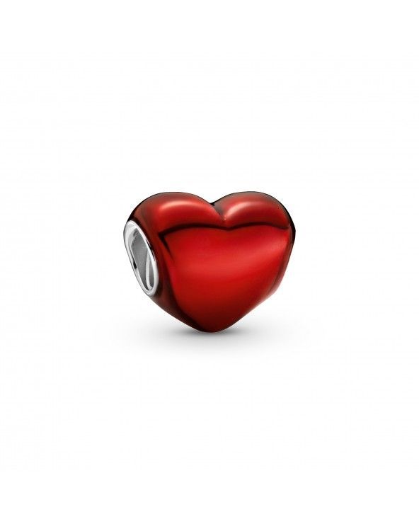 Pandora Charm cuore rosso metallico